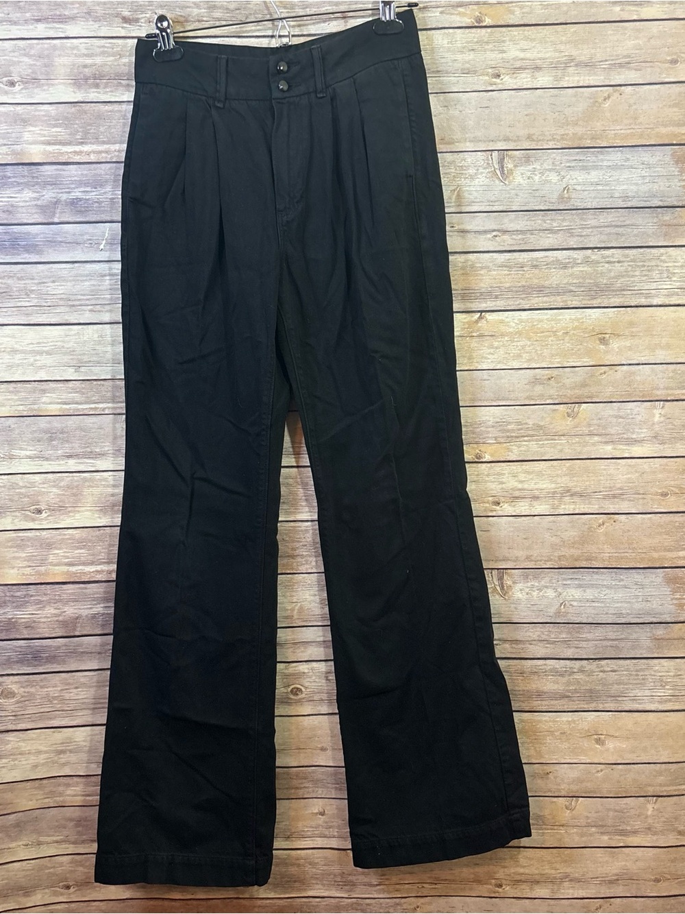 Paige Leenah Wide Leg Black Pants Size 27